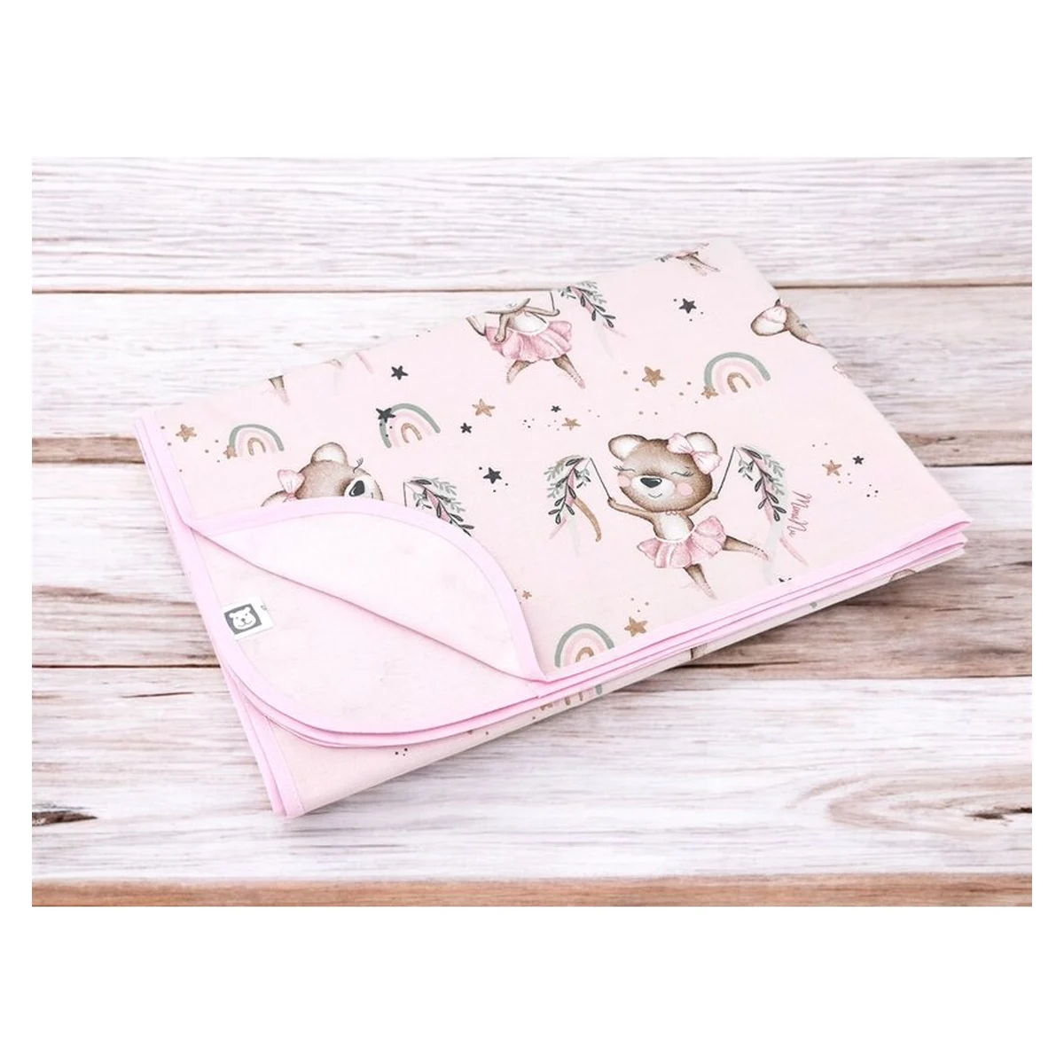 Paturica moale, MimiNu, Cu doua fete, 75x100 cm, Little Ballerina Pink [2]