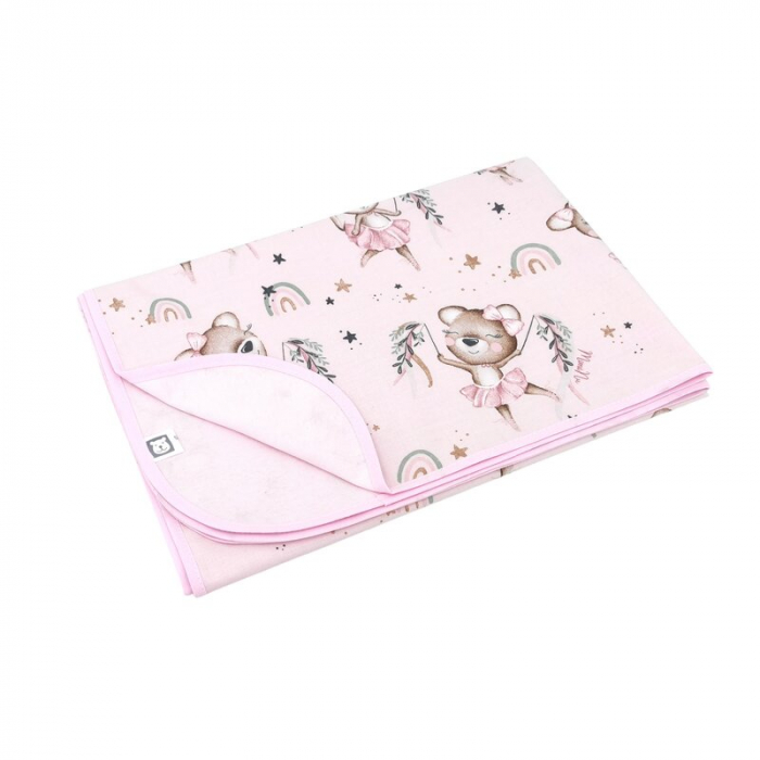 Paturica moale, MimiNu, Cu doua fete, 75x100 cm, Little Ballerina Pink [1]