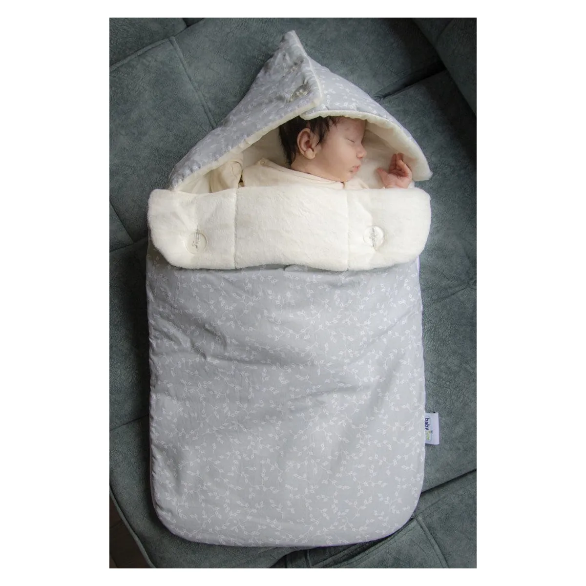 Paturica multifunctionala din bumbac Gri BabyJem [3]