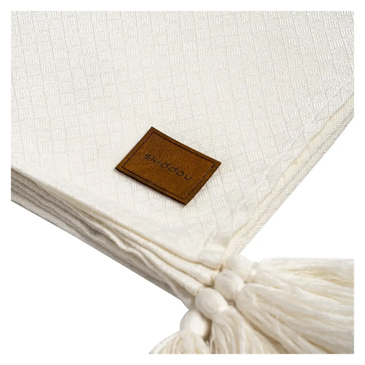 Paturica nou nascut Skiddou, 100% vascoza de bambus, Crem, 80x100cm [4]