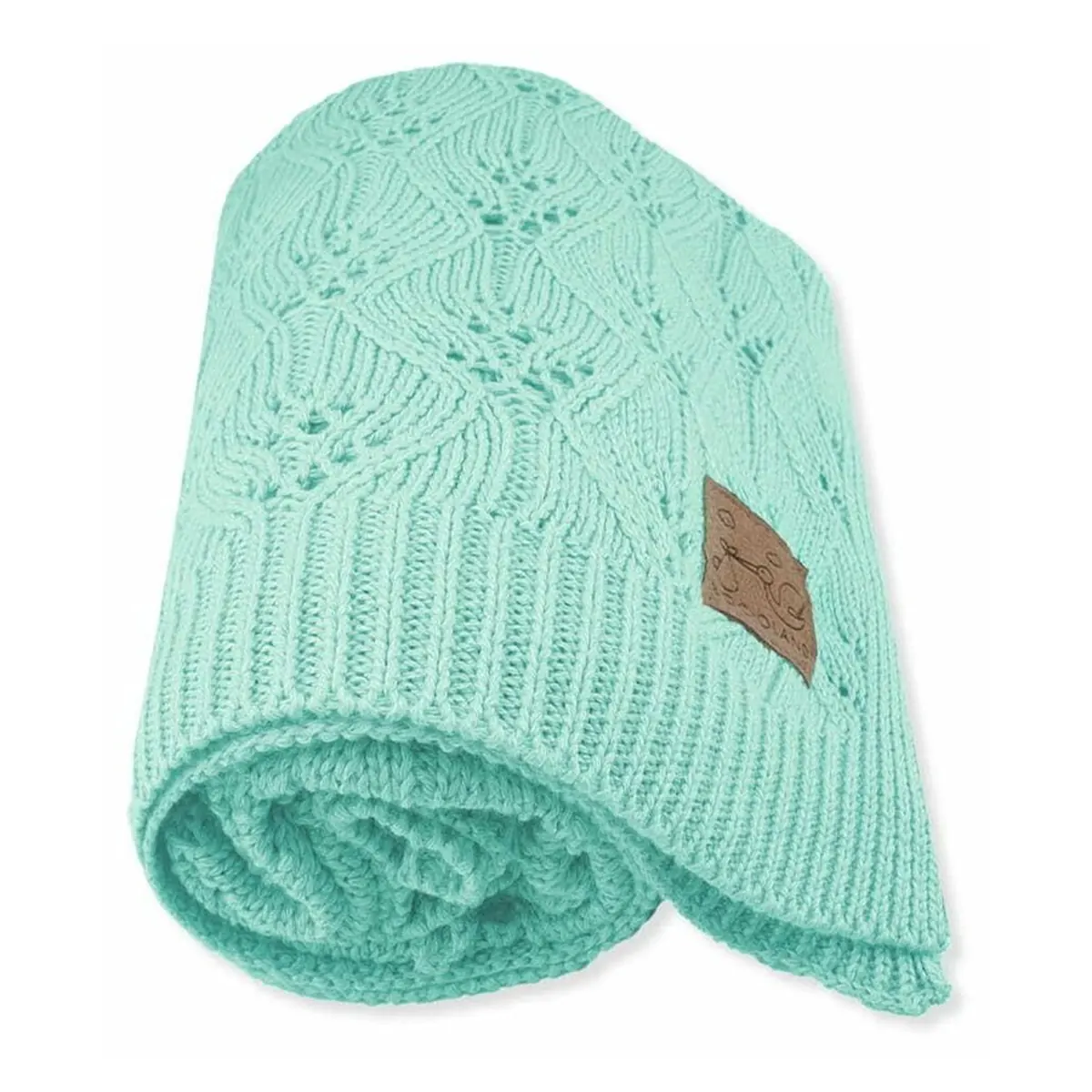 Paturica pentru copii, Bocioland, Milano, Moale, Din bambus si bumbac, 80 x 100 cm, Mint [2]