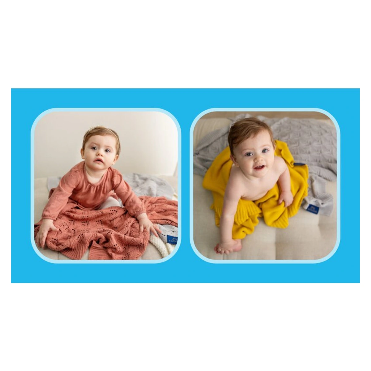 Paturica pentru copii, Bocioland, Milano, Moale, Din bambus si bumbac, 80 x 100 cm, Mint [9]