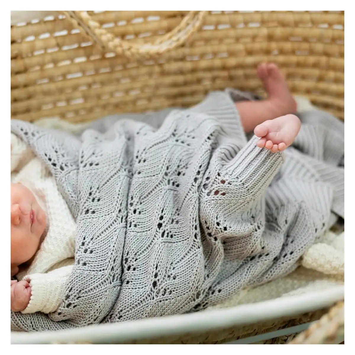 Paturica pentru copii, Bocioland, Milano, Moale, Din bambus si bumbac, 80 x 100 cm, Pink [7]