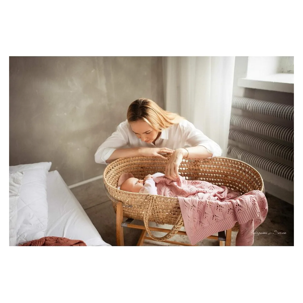 Paturica pentru copii, Bocioland, Milano, Moale, Din bambus si bumbac, 80 x 100 cm, Pink [4]