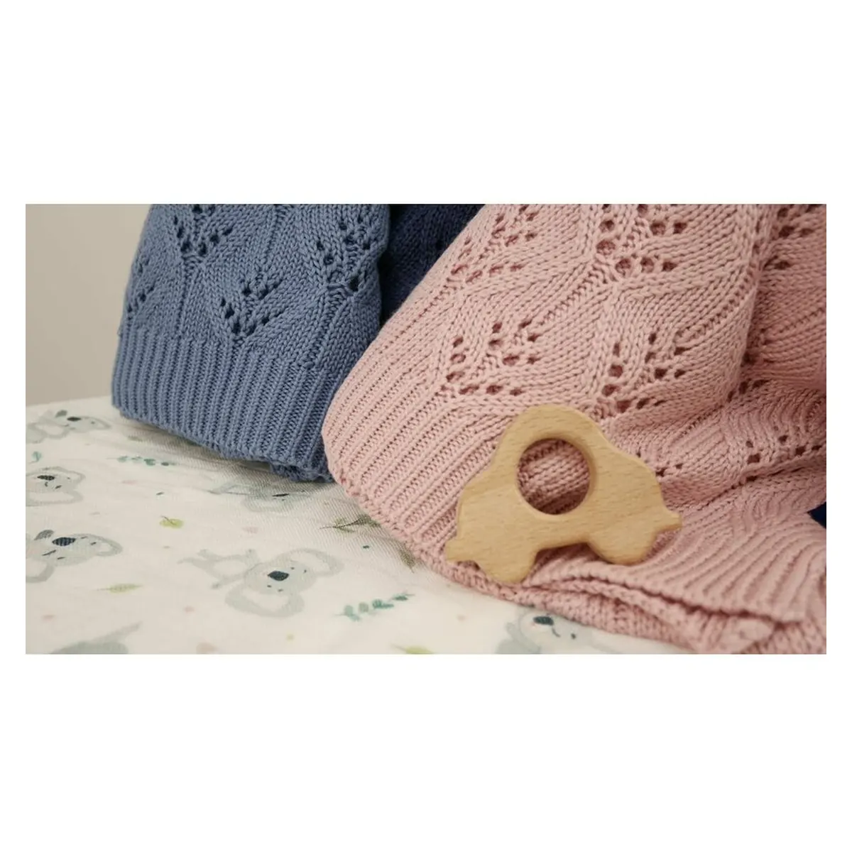 Paturica pentru copii, Bocioland, Milano, Moale, Din bambus si bumbac, 80 x 100 cm, Pink [3]