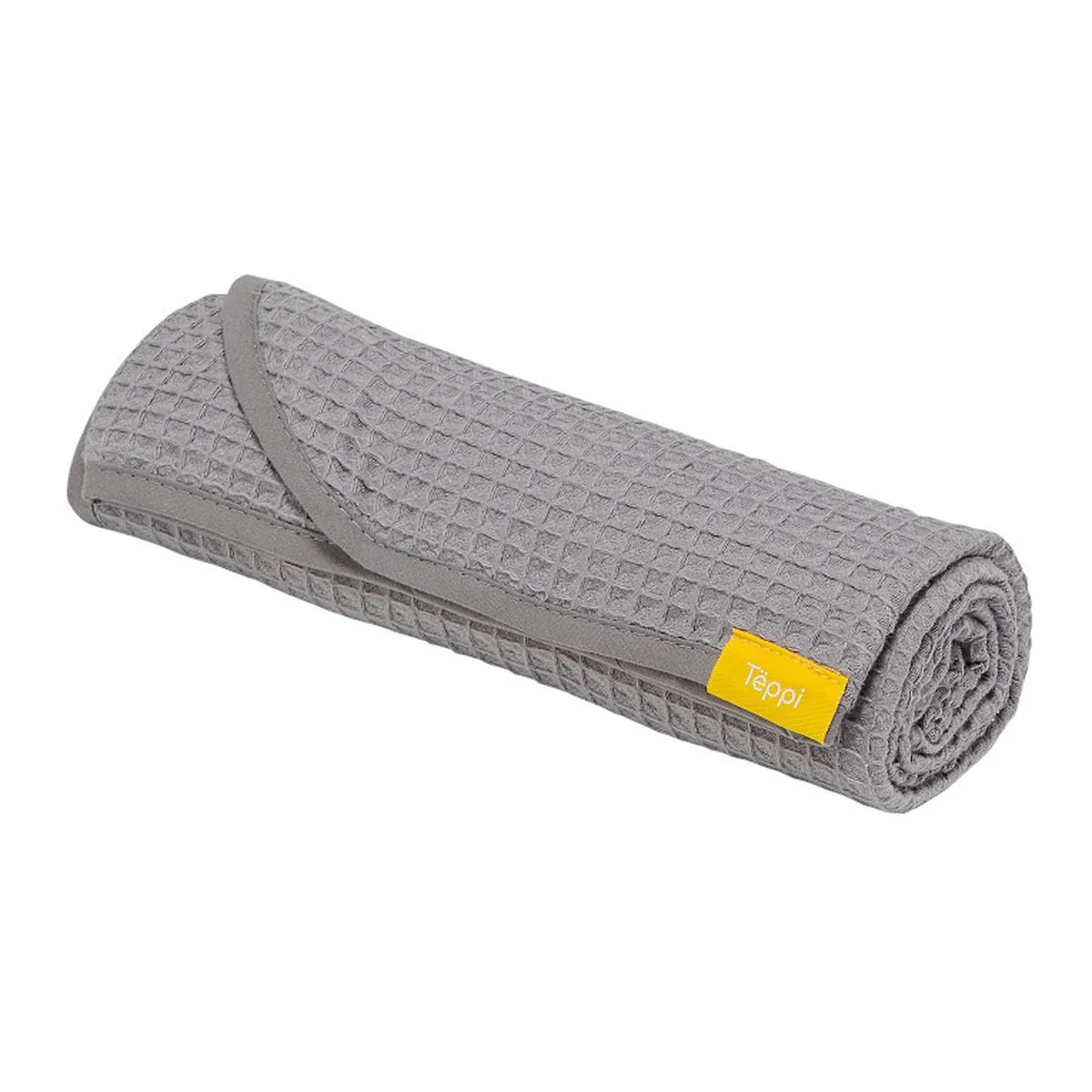 Paturica si prosop 2 in 1 nou nascut Skiddou Teppi, 100% bumbac, Gri inchis, 75x100cm [4]