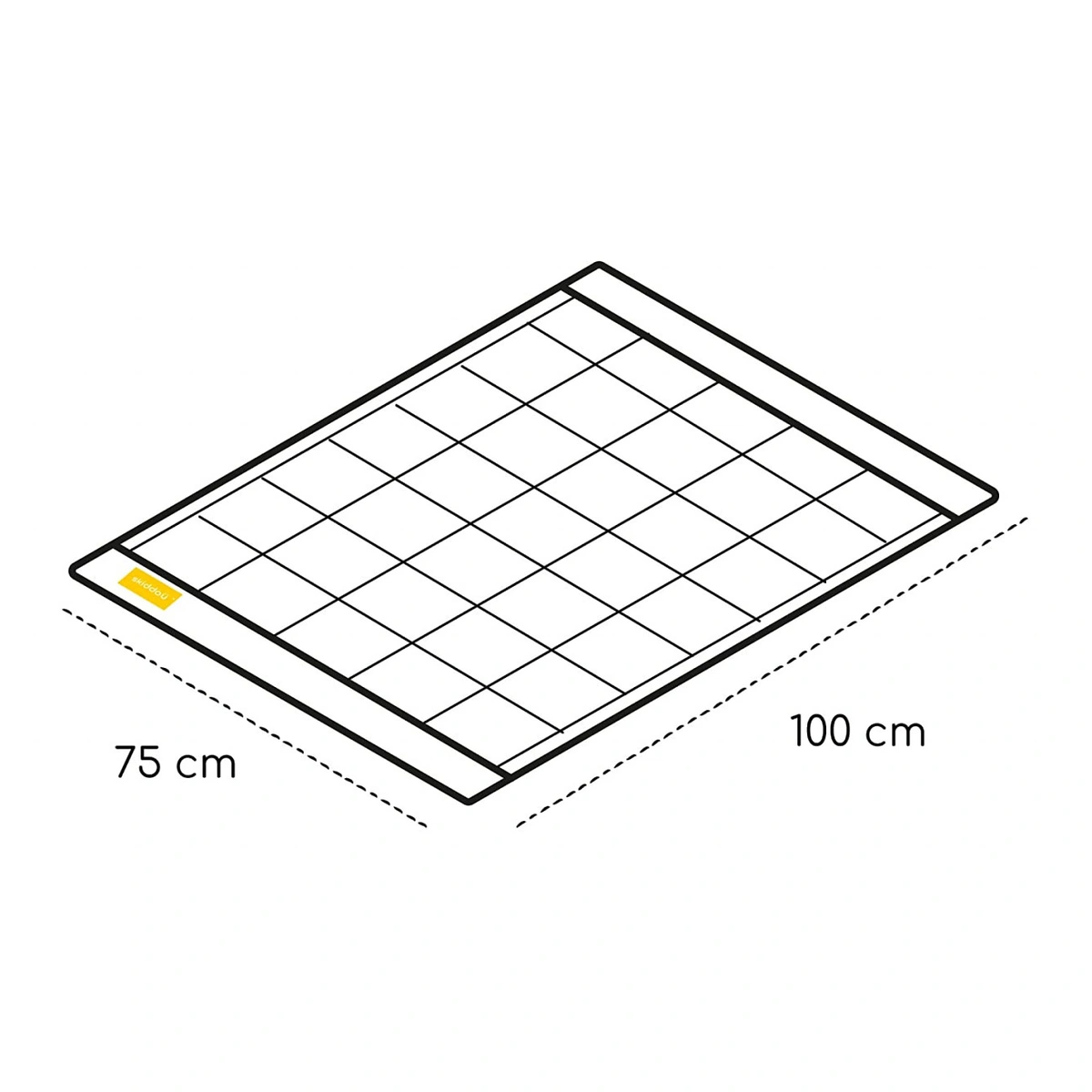 Paturica si prosop 2 in 1 nou nascut Skiddou Teppi, 100% bumbac, Gri inchis, 75x100cm [7]