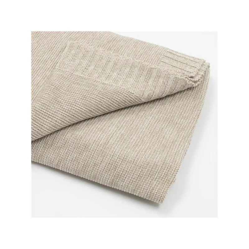 Paturica tricotata, New Baby, Antialergica si antibacteriana, Bambus, 80x100 cm, Material certificat OEKO-Tex Standard 100, 0 luni+, Beige [1]