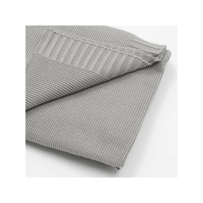 Paturica tricotata, New Baby, Antialergica si antibacteriana, Bambus, 80x100 cm, Material certificat OEKO-Tex Standard 100, 0 luni+, Grey [1]