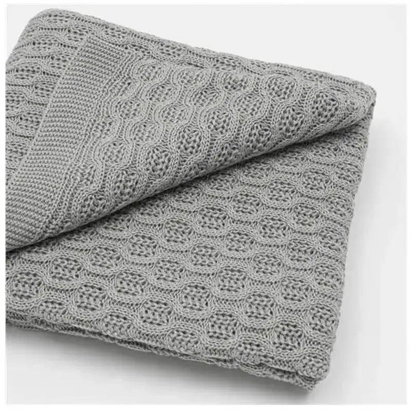 Paturica tricotata, New Baby, Cu model, Antialergica si antibacteriana, Bambus, 80x100 cm, Material certificat OEKO-Tex Standard 100, 0 luni+, Grey [1]