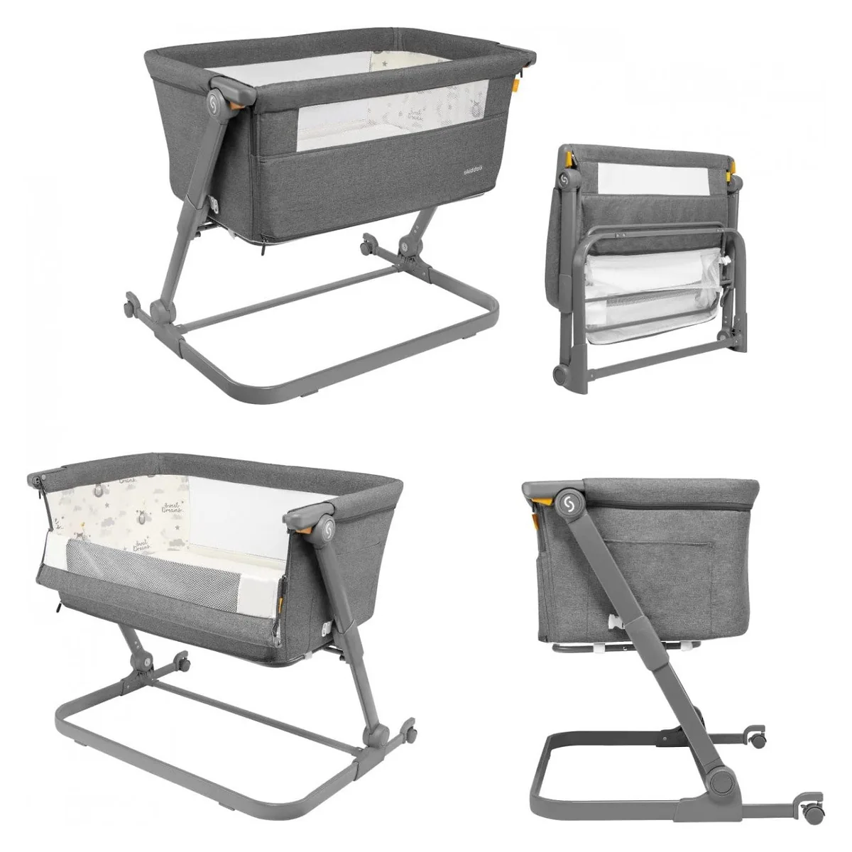 Patut 3 in 1 co-sleeping Skiddou Natt, Evening Dream, Gri inchis [12]