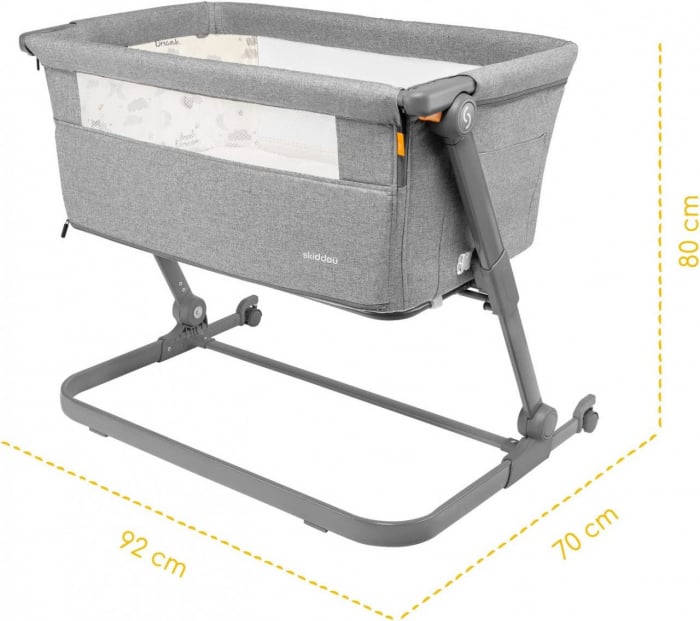 Patut 3 in 1 co-sleeping Skiddou Natt, Normandic Dream, Gri deschis [12]