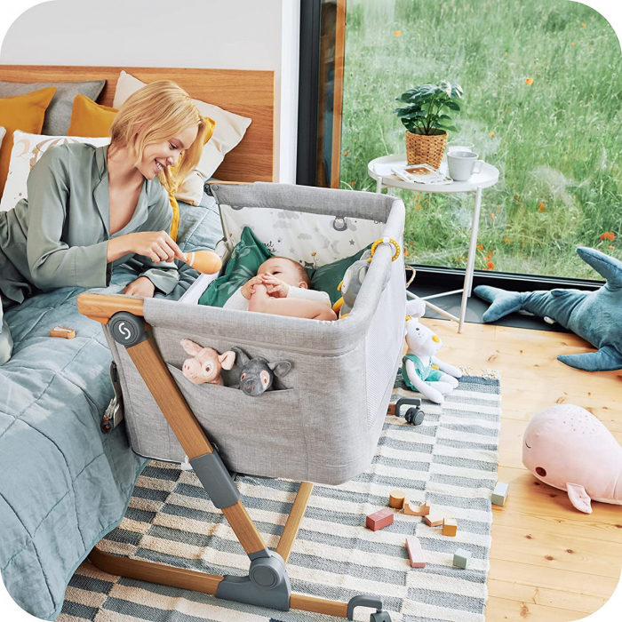 Patut 3 in 1 co-sleeping Skiddou Natt, Normandic Dream, Gri deschis [3]