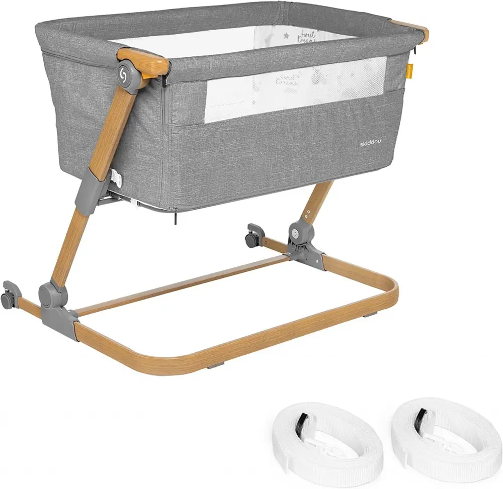 Patut 3 in 1 co-sleeping Skiddou Natt, Normandic Wood, Wood-gri [1]