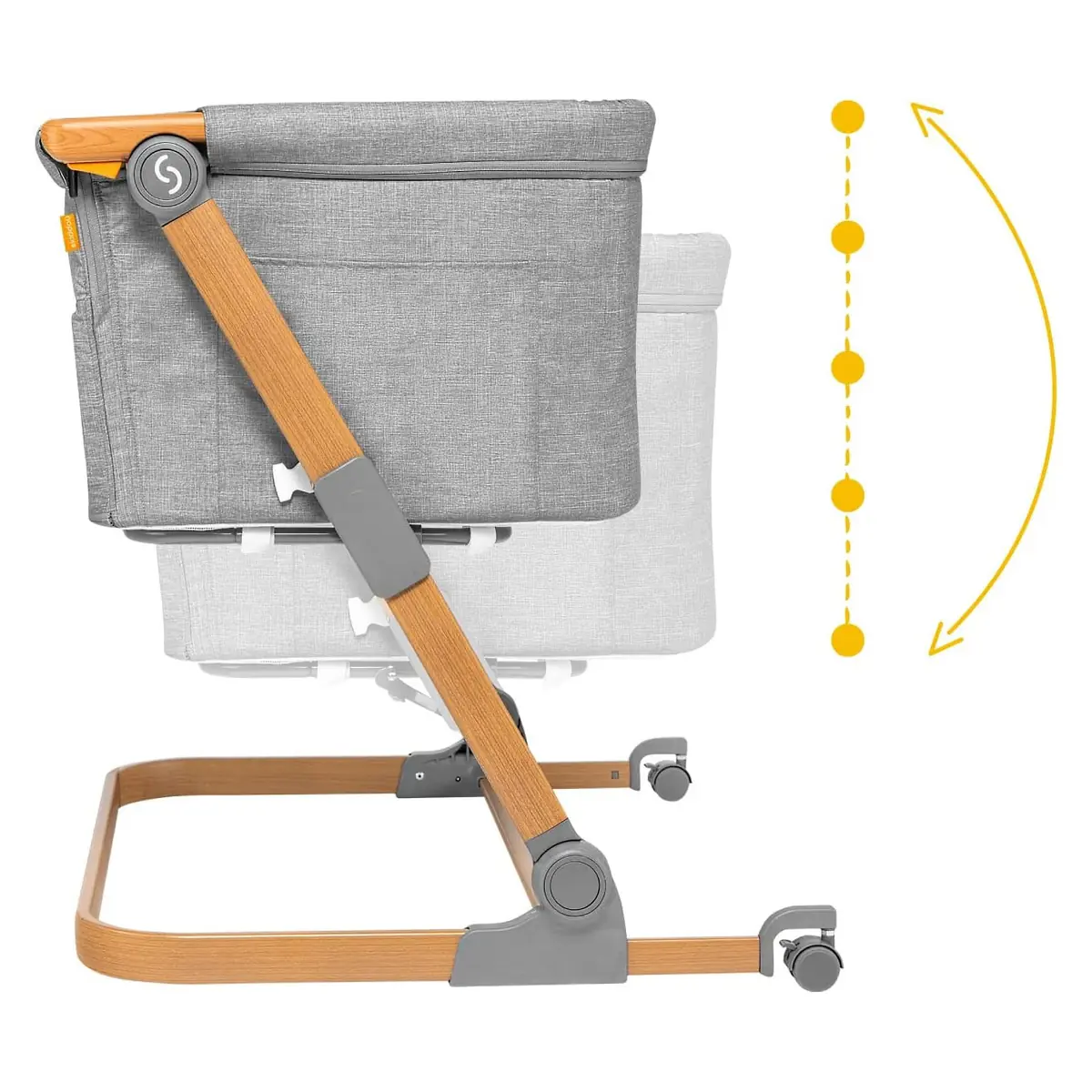 Patut 3 in 1 co-sleeping Skiddou Natt, Normandic Wood, Wood-gri [9]