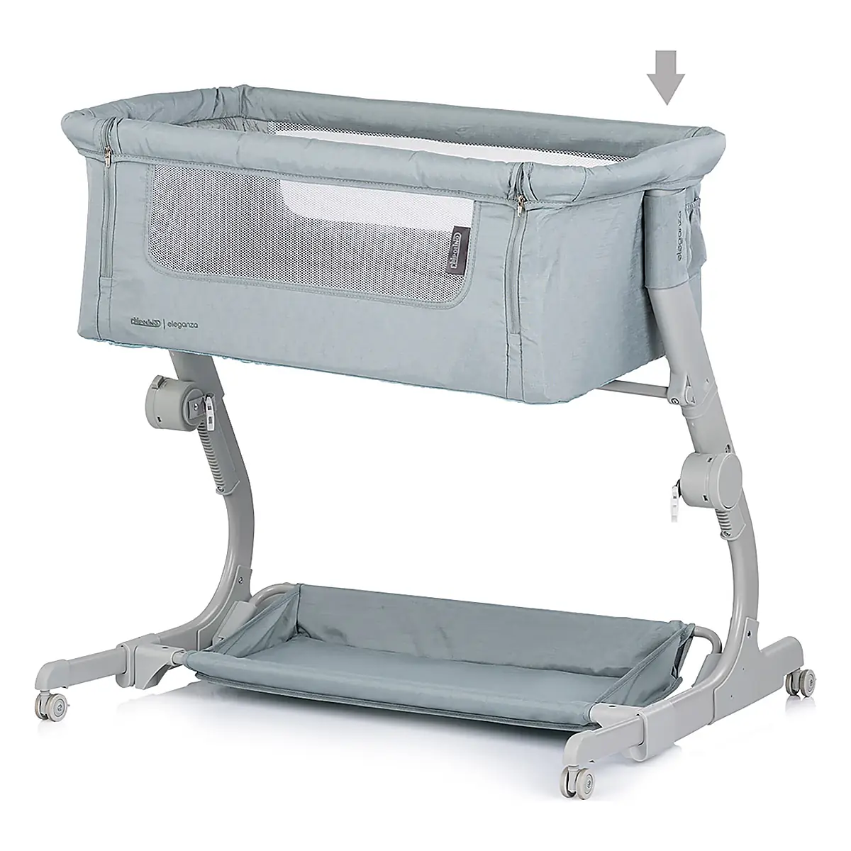 Patut co-sleeper Chipolino Eleganza cu laterala culisanta, Basil 6 luni [4]