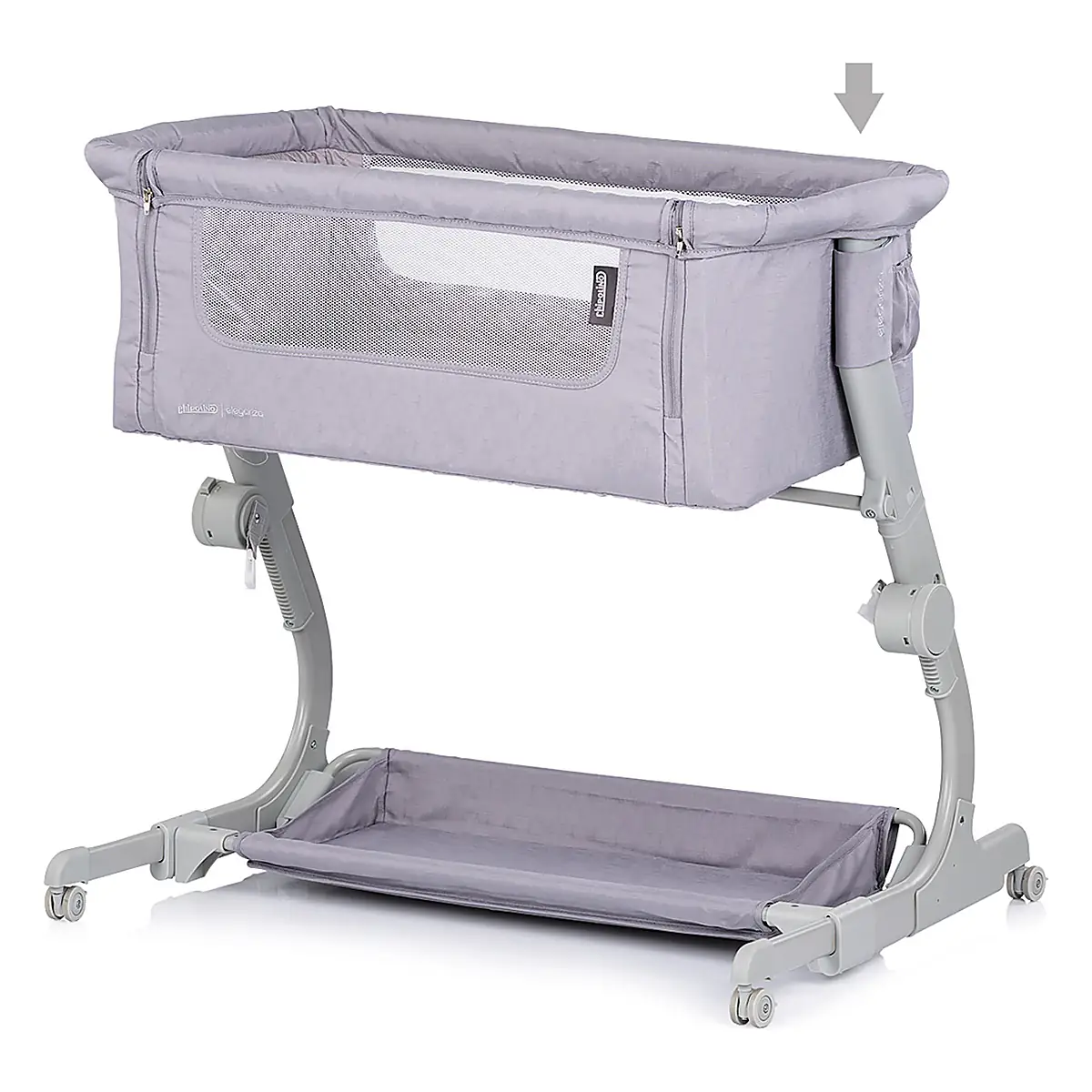 Patut co-sleeper Chipolino Eleganza cu laterala culisanta, Cloud 6 luni [4]