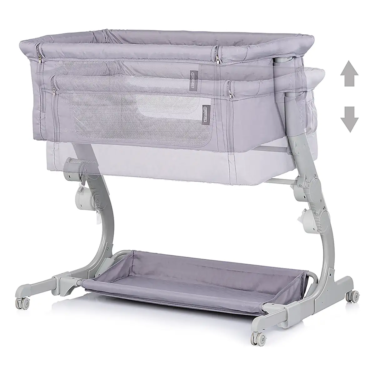 Patut co-sleeper Chipolino Eleganza cu laterala culisanta, Cloud 6 luni [3]