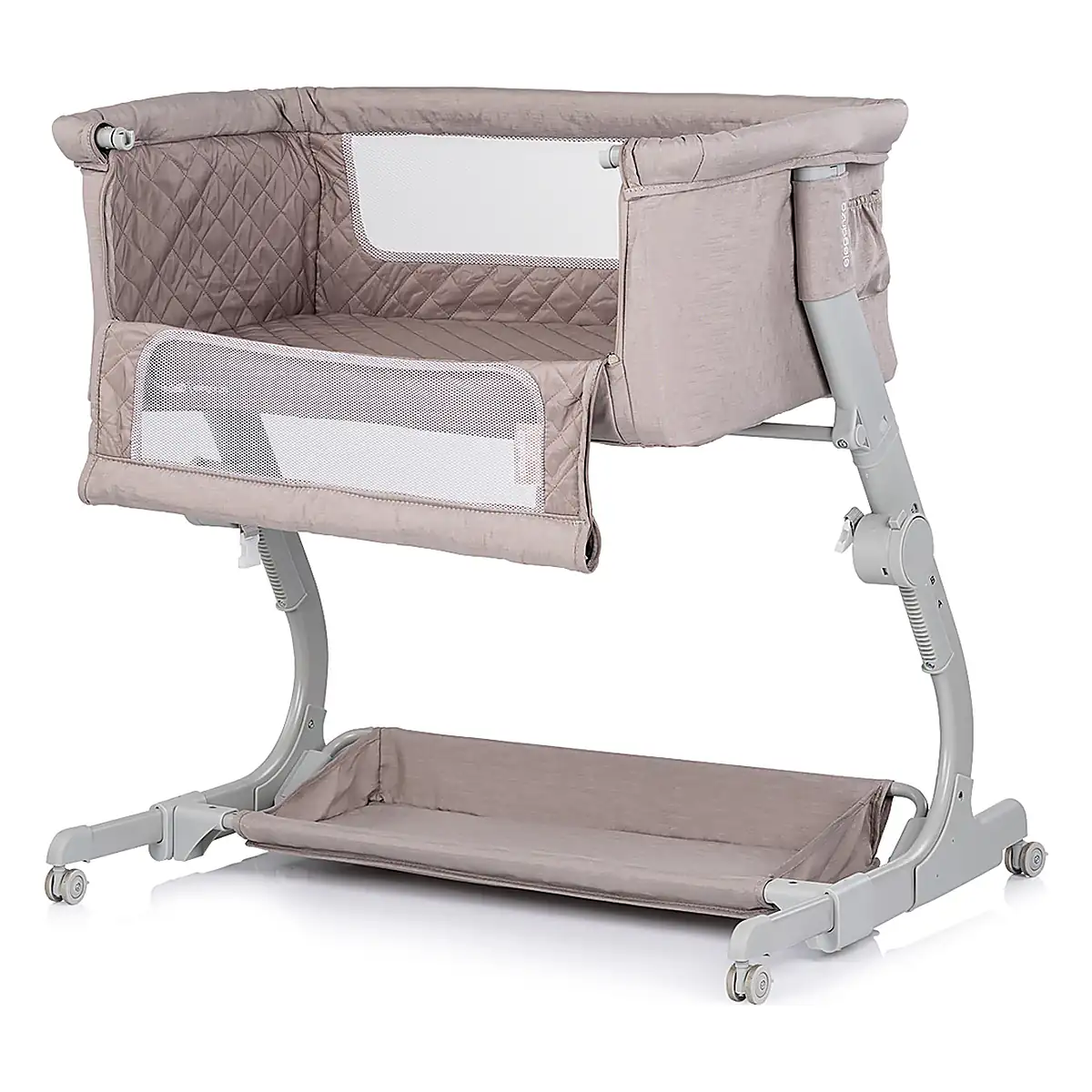 Patut co-sleeper Chipolino Eleganza cu laterala culisanta, Tiramisu 6 luni [2]