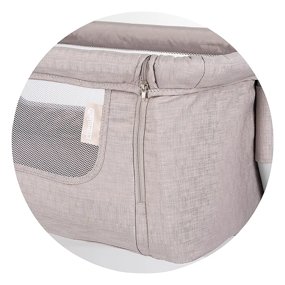 Patut co-sleeper Chipolino Eleganza cu laterala culisanta, Tiramisu 6 luni [5]