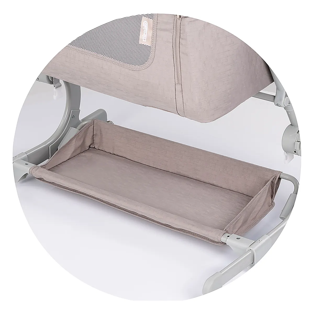 Patut co-sleeper Chipolino Eleganza cu laterala culisanta, Tiramisu 6 luni [6]