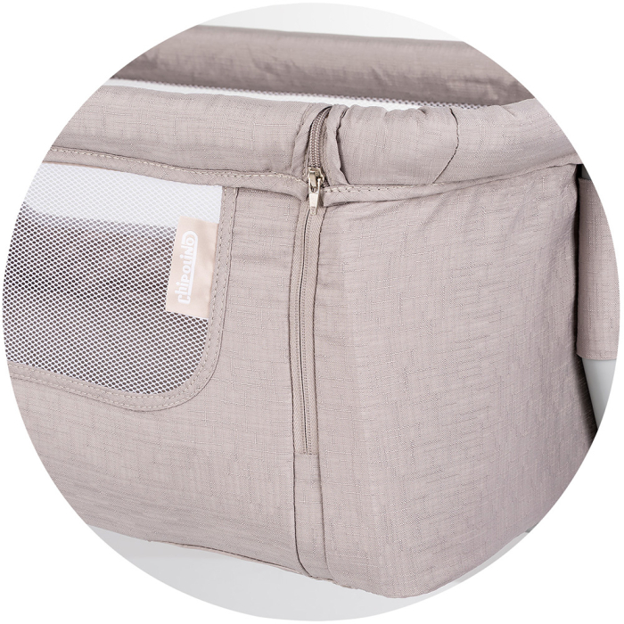 Patut co-sleeper Chipolino Eleganza cu laterala culisanta, Tiramisu [5]