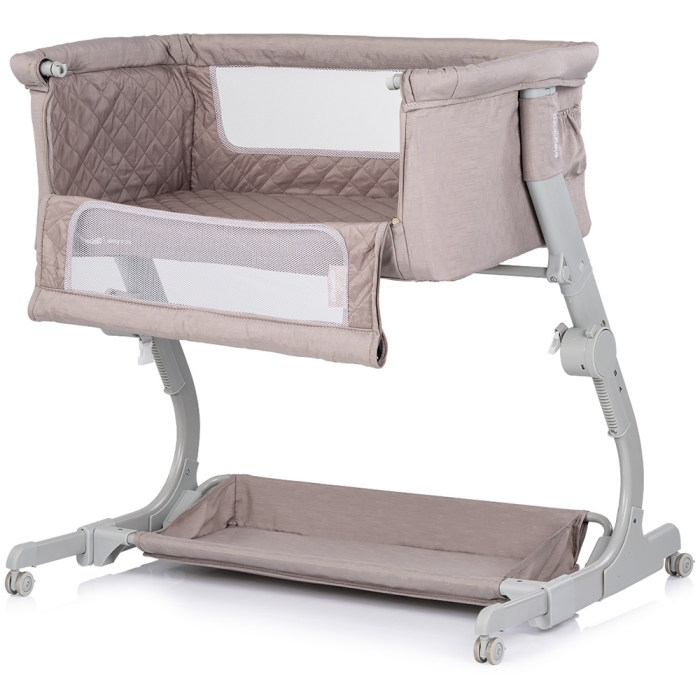 Patut co-sleeper Chipolino Eleganza cu laterala culisanta, Tiramisu [2]