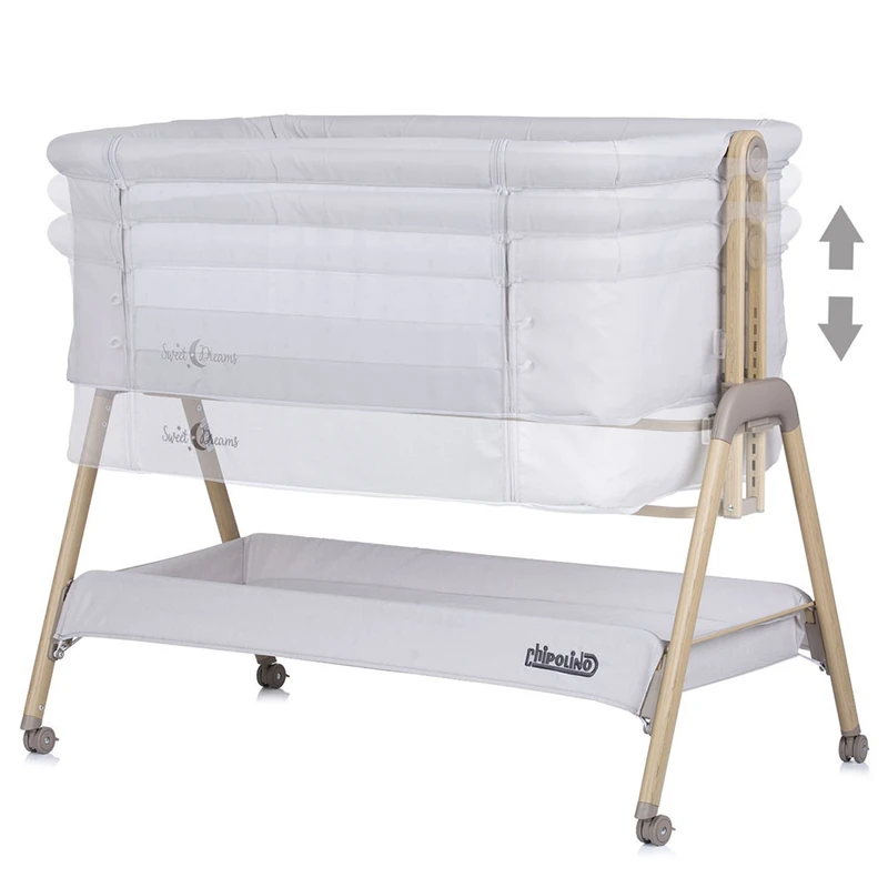 Patut Co-Sleeper Chipolino Sweet Dreams grey stars wood [3]