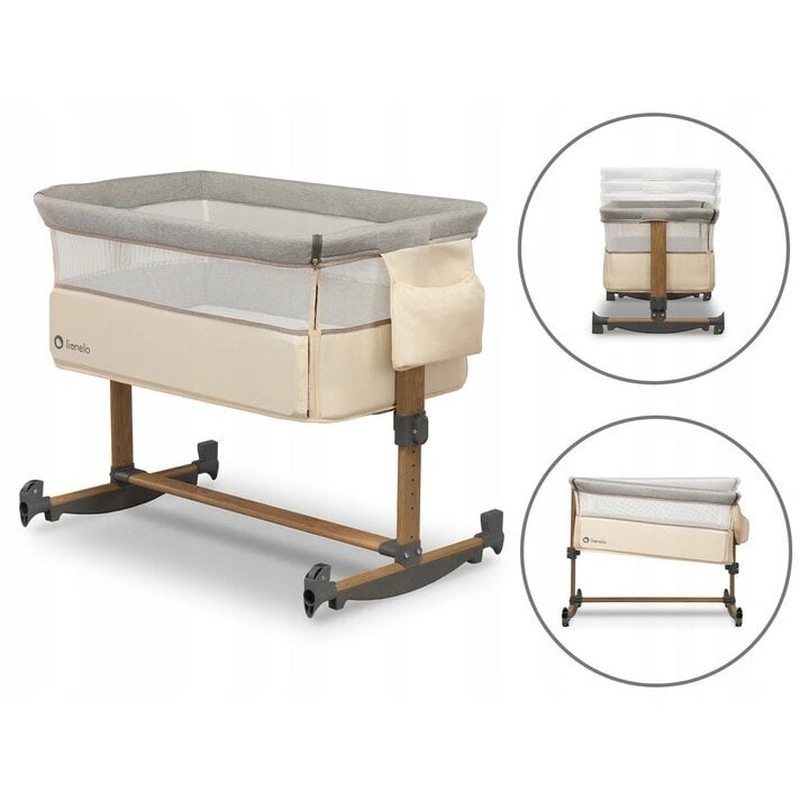 Patut co-sleeper Leonie Cu sistem de leganare, Beige Sand [4]