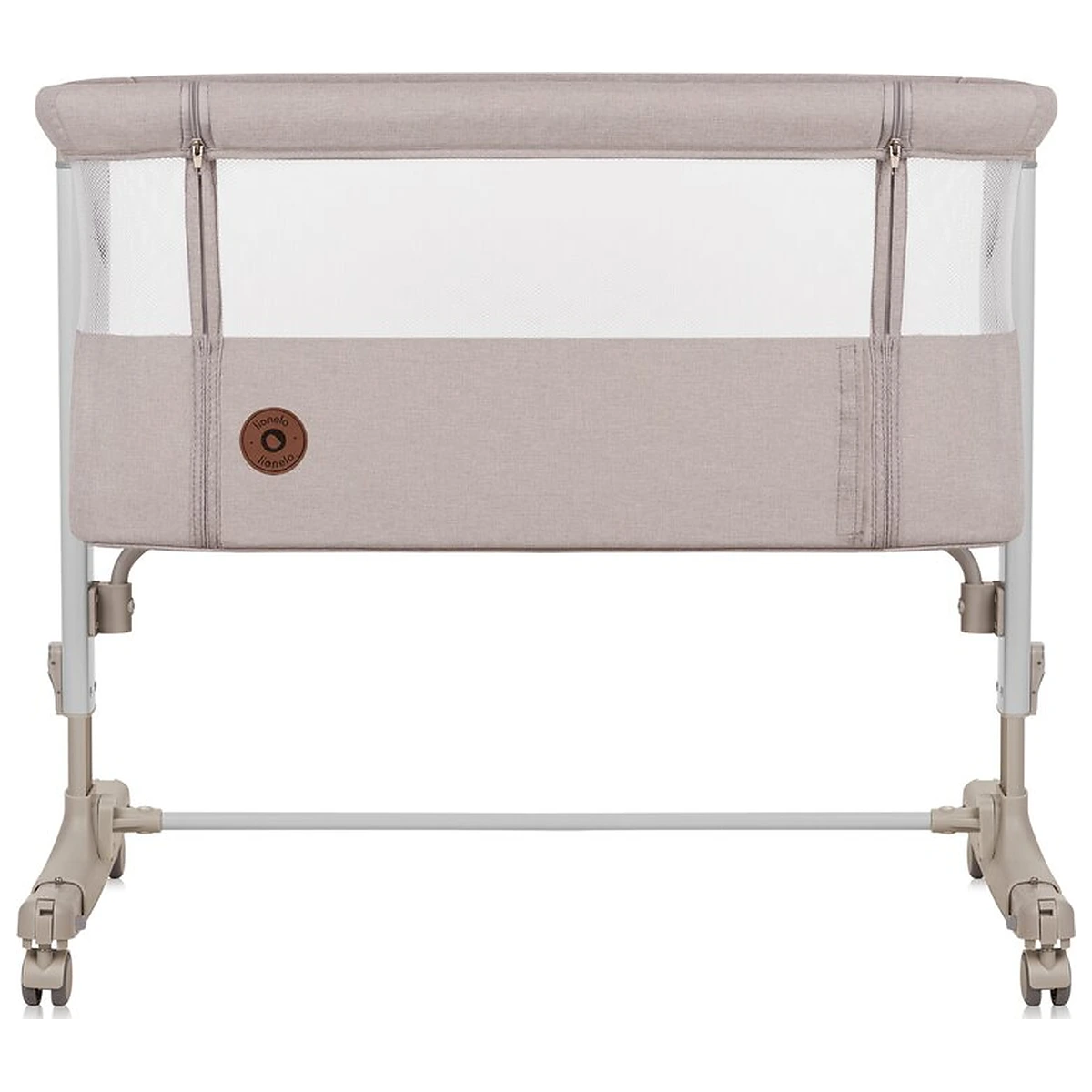 Patut co-sleeper, Lionelo, Aurora, 3 in 1, Cu leganare si setare unghiulara, Cu saltea, 0 luni+ Bej [4]
