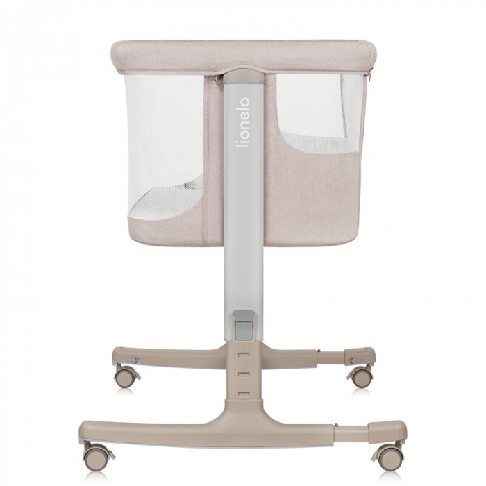 Patut co-sleeper, Lionelo, Aurora, 3 in 1, functie leganare, Include saltea si geanta transport, 5 pozitii pe inaltime, Pana la 9 kg, Beige Cappuccino [21]