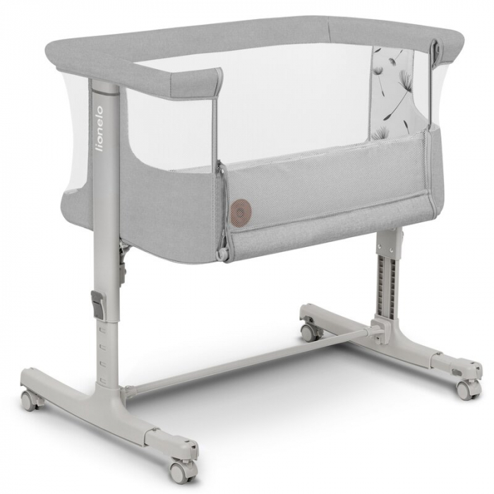 Patut co-sleeper, Lionelo, Aurora, 3 in 1, functie leganare, Include saltea si geanta transport, 5 pozitii pe inaltime, Pana la 9 kg, Beige Sand [5]