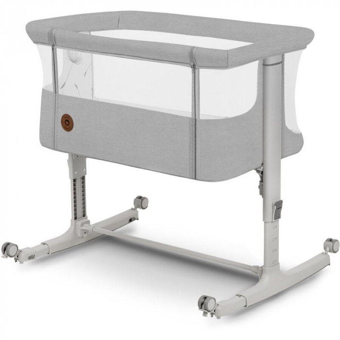 Patut co-sleeper, Lionelo, Aurora, 3 in 1, functie leganare, Include saltea si geanta transport, 5 pozitii pe inaltime, Pana la 9 kg, Beige Sand [3]