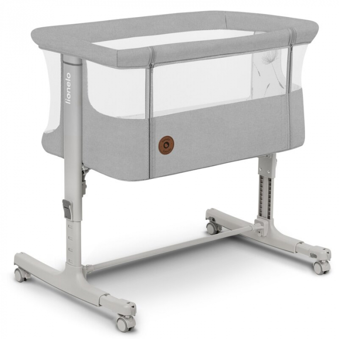 Patut co-sleeper, Lionelo, Aurora, 3 in 1, functie leganare, Include saltea si geanta transport, 5 pozitii pe inaltime, Pana la 9 kg, Beige Sand [1]