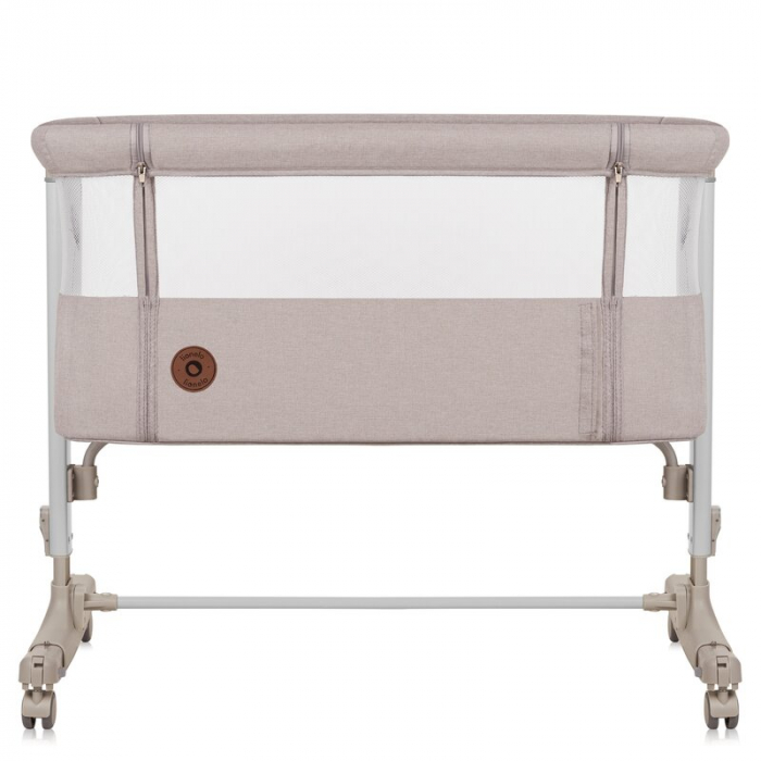 Patut co-sleeper, Lionelo, Aurora, 3 in 1, functie leganare, Include saltea si geanta transport, 5 pozitii pe inaltime, Pana la 9 kg, Beige Cappuccino [12]