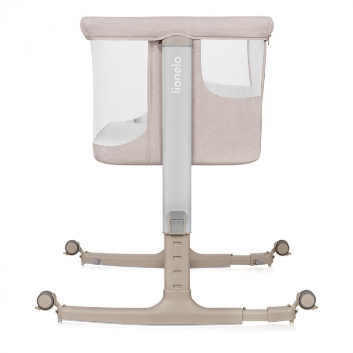 Patut co-sleeper, Lionelo, Aurora, 3 in 1, functie leganare, Include saltea si geanta transport, 5 pozitii pe inaltime, Pana la 9 kg, Beige Cappuccino [16]