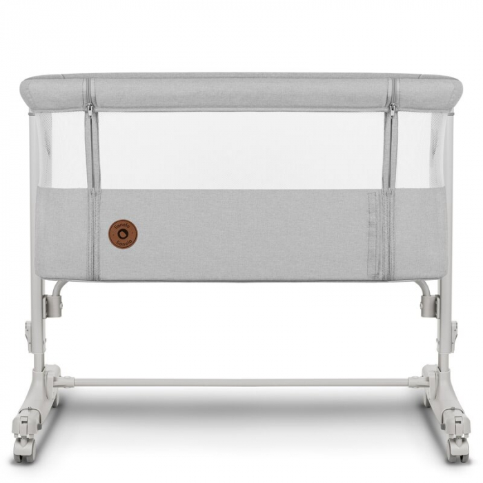 Patut co-sleeper, Lionelo, Aurora, 3 in 1, functie leganare, Include saltea si geanta transport, 5 pozitii pe inaltime, Pana la 9 kg, Beige Sand [12]