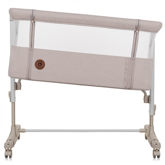 Patut co-sleeper, Lionelo, Aurora, 3 in 1, functie leganare, Include saltea si geanta transport, 5 pozitii pe inaltime, Pana la 9 kg, Beige Cappuccino [10]