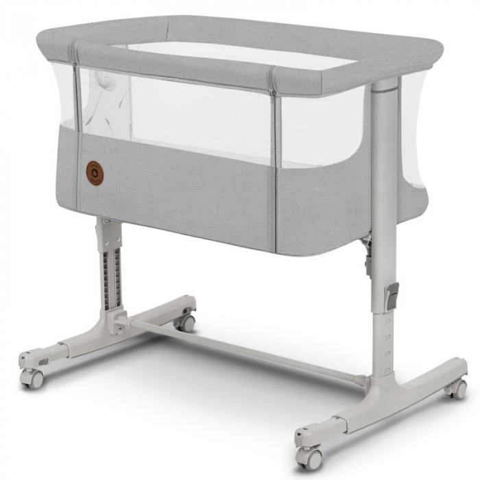Patut co-sleeper, Lionelo, Aurora, 3 in 1, functie leganare, Include saltea si geanta transport, 5 pozitii pe inaltime, Pana la 9 kg, Beige Sand [2]