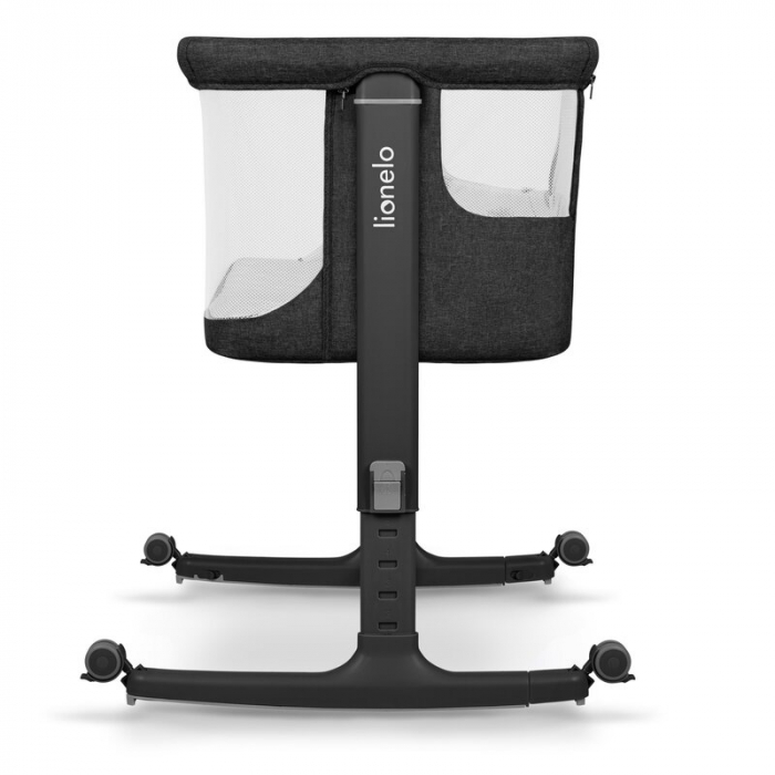 Patut co-sleeper, Lionelo, Aurora, 3 in 1, functie leganare, Include saltea si geanta transport, 5 pozitii pe inaltime, Pana la 9 kg, Grey Graphite [13]