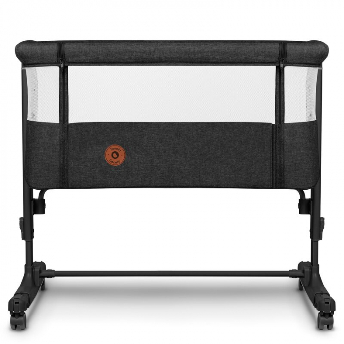 Patut co-sleeper, Lionelo, Aurora, 3 in 1, functie leganare, Include saltea si geanta transport, 5 pozitii pe inaltime, Pana la 9 kg, Grey Graphite [11]