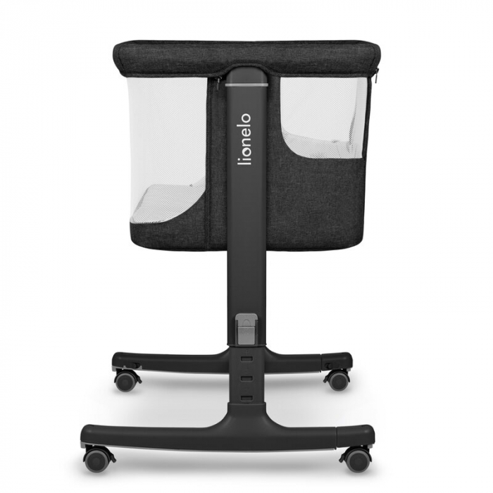 Patut co-sleeper, Lionelo, Aurora, 3 in 1, functie leganare, Include saltea si geanta transport, 5 pozitii pe inaltime, Pana la 9 kg, Grey Graphite [16]