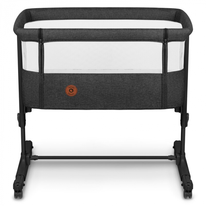 Patut co-sleeper, Lionelo, Aurora, 3 in 1, functie leganare, Include saltea si geanta transport, 5 pozitii pe inaltime, Pana la 9 kg, Grey Graphite [6]