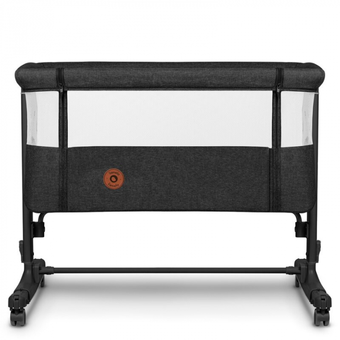Patut co-sleeper, Lionelo, Aurora, 3 in 1, functie leganare, Include saltea si geanta transport, 5 pozitii pe inaltime, Pana la 9 kg, Grey Graphite [9]