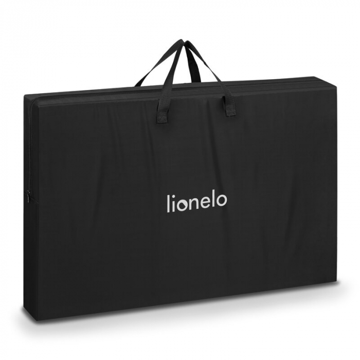 Patut co-sleeper, Lionelo, Aurora, 3 in 1, functie leganare, Include saltea si geanta transport, 5 pozitii pe inaltime, Pana la 9 kg, Grey Graphite [23]