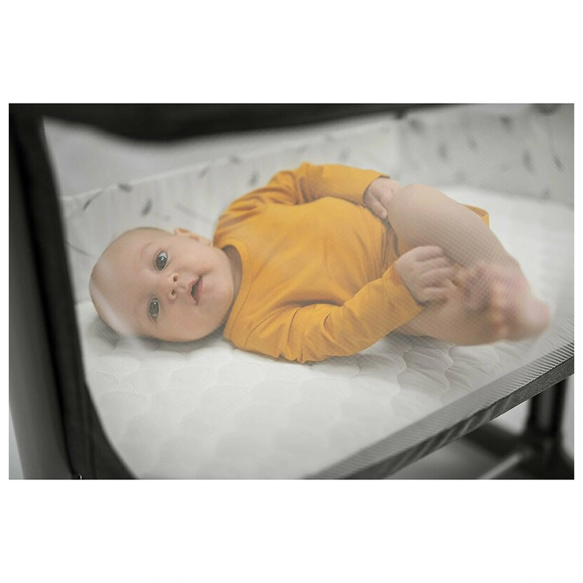 Patut co-sleeper, Lionelo, Aurora, 3 in 1, Cu leganare si setare unghiulara, Saltea cu densitate T25 si geanta [13]