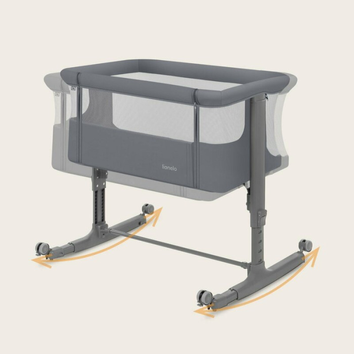 Patut co-sleeper, Lionelo, Aurora, 3 in 1, Cu leganare si setare unghiulara, Saltea cu densitate T25 si geanta [15]
