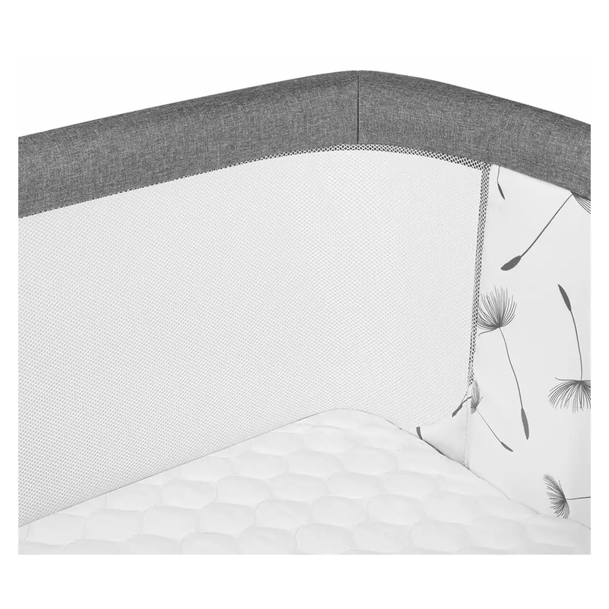 Patut co-sleeper, Lionelo, Aurora, 3 in 1, functie leganare, Include saltea si geanta transport, 5 pozitii pe inaltime, Pana la 9 kg, Grey Concrete [16]