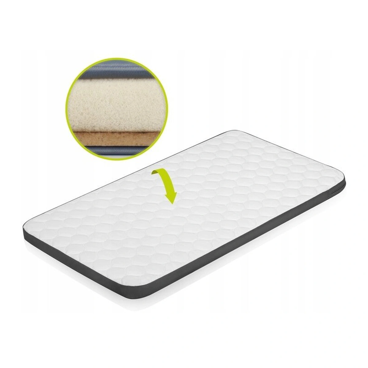 Patut co-sleeper, Lionelo, Aurora, 3 in 1, functie leganare, Include saltea si geanta transport, 5 pozitii pe inaltime, Pana la 9 kg, Grey Concrete [20]