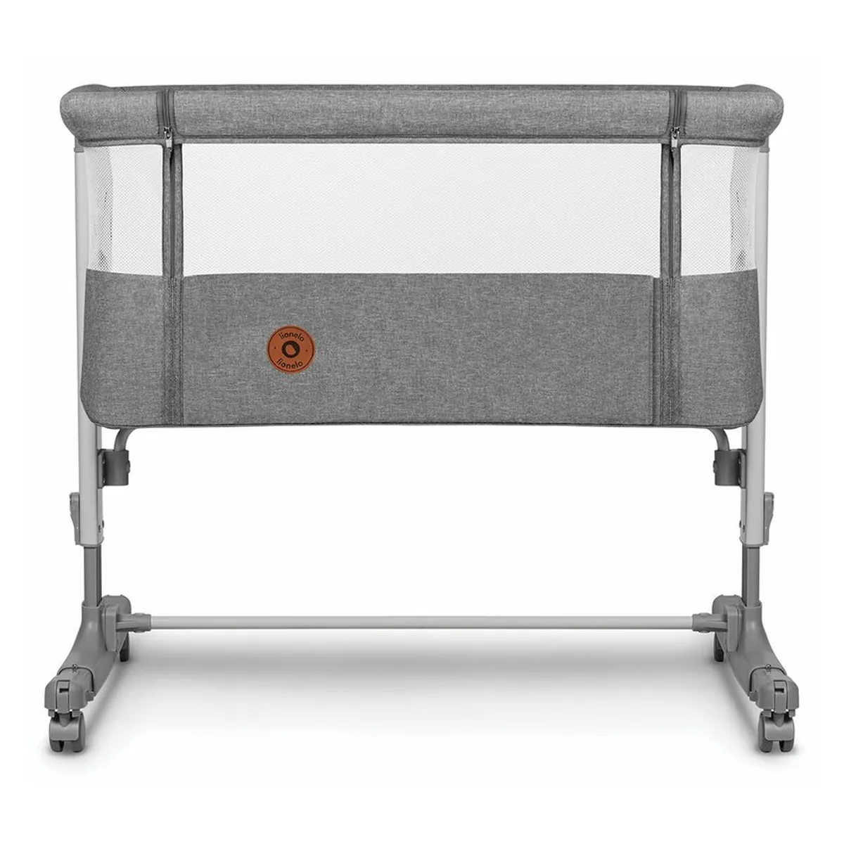 Patut co-sleeper, Lionelo, Aurora, 3 in 1, functie leganare, Include saltea si geanta transport, 5 pozitii pe inaltime, Pana la 9 kg, Grey Concrete [11]